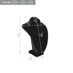 MOOCA 2 Pcs Small Necklace Chain Jewelry Bust Display Holder Stand, Necklaces Display Mannequin, Jewelry Bust Stand 7 1/4 in H, Black Velvet - color: 2) Black Velvet, 2 pieces