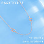 Rose Gold Necklace Extender Rose Gold, 925 Sterling Silver Necklace Extender Chain Bracelet Anklet Jewelry Extension for Necklaces, 2 Piece Set (2, 3 Inches) - color: RoseGold, size: 2 3 inch
