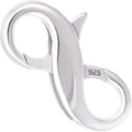 Pndeyo 925 Sterling Silver Lobster Claw Clasps, Double Opening Necklace Enhancer Shortener, Spring Jewelry Clasps for Bracelet Anklet Jewelry Making - color: Silver-1pc-0.59"×0.31"