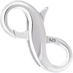 Pndeyo 925 Sterling Silver Lobster Claw Clasps, Double Opening Necklace Enhancer Shortener, Spring Jewelry Clasps for Bracelet Anklet Jewelry Making - color: Silver-1pc-0.59"×0.31"