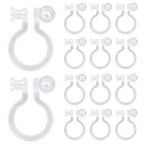 20 Pieces Clear Clip-on Earring Converters Component Resin Earring Findings Fit 0.75mm Pins for Non-Pierced Ears DIY Earring Making Supplies