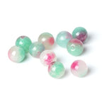 100Pcs Natural Stone 6mm Green Red Jasper Round Loose Gemstone Energy Healing Beads Hole Size 1mm DIY Smooth Beads for Bracelet Necklace Earrings Jewelry Making - color: Green Red Jasper, size: 6mm