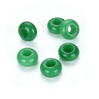 Adabele 10pcs Natural Green Jade Gemstone 8x14mm Donut Rondelle Beads Large Hole ID 5.6mm for DIY Craft Jewelry Making GW-A7 - color: Green Jade, size: 14mm x 8mm - 10pcs