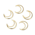 20pcs Adabele Brushed Raw Brass 16mm Filigree Moon Connector Component Earring Findings No Plated/Coated for Jewelry Craft Making CF-C3 - size: Filigree Moon (16mm)