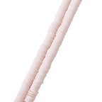 10 Strands 4mm Flat Round Polymer Clay Beads Strands Flat Disc Clay Beads Clay Spacer Bead for DIY Boho Bracelet Necklace Earring Jewelry Making (Misty Rose) - color: Misty Rose, 4x1mm