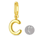 OVRUNS Initial Charm for Women,Letter Bracelet Necklace Charms Alphabet Pendant Charms With Clasp - color: Gold, style: Letter C