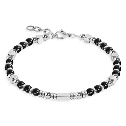 Womens Boho Adjustable Stackable Beaded Bracelets for Women Teen Girls Stainless Steel Natural Stone Link Bracelets for Women Non Tarnish Waterproof Handmade Bead Bracelet for Women Best Friend Bestie Mother Daughter Sister Gifts for Happy Birthday Grad G