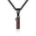 AIAINAGI Baseball Number Necklace - Stainless Steel Chain Pendant for Men Athletes 00-99 Jersey Number Gift - color: Black, style: 1
