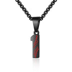 AIAINAGI Baseball Number Necklace - Stainless Steel Chain Pendant for Men Athletes 00-99 Jersey Number Gift - color: Black, style: 1