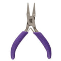 The Beadsmith Mini Series Flat Nose Plier – Grip, Hold, Flatten & Straighten Wire & Metal – 3-Inches, Purple Comfort Grip Handle, Single Leaf Spring, Polished Steel Head – Tools for Jewelry Making - style: Flat Nose
