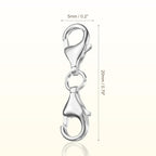 uxcell Bracelet Extender, 925 Sterling Silver Double Lobster Claw Clasps Necklace Extenders, Connector Extension Clasp for DIY Making Jewelry Chain (20mm/0.79", Plating Silver) - color: Plating Silver