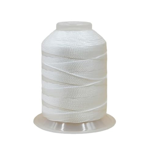 0.8mm 270 Yards Twisted Silk Cord Trim 3-Ply Twine Thread Braided Polyester String for DIY Crafts,Macrame, Pendants,Jewelry,Friendship Bracelets,Necklaces（White） - color: White, size: 0.8MM