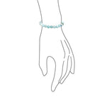 Bling Jewelry Natural Multi Color Semi Precious Gemstone Round Bead 8MM Strand Stackable Stretch Bracelet For Women Men Teen Unisex - color: Aquamarine
