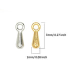 2000 Pieces Extender Chain Extended Extension Chains Tails Clasp Terminators Ends Beads Connector for Crafting (1000pcs Gold and 1000pcs Silver)