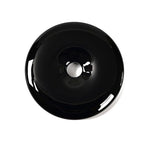 JM Design Black Onyx Donut Circle Pendant Size 40mm Sold Per Piece for Jewelry Making, Arts and Craft