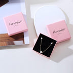 Gold Chain Necklace for Women 18K Gold Plated Dainty Star Cross Heart Cuabn Choker Chains Stainless Steel Trendy Jewelry Christmas Gifts - color: Heart-White Gold