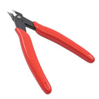5 Inch Micro Wire Flush Cutters, 3Pcs Spring Loaded Precision Wire Snips for Jewelry, 3D Printing, Electronics & Crafts - Red - color: Red