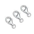 925 Sterling Silver Lobster Clasp for DIY Necklace Bracelet Jewelry Making, Double Spring Clasp with Closed Jump Rings, Necklace Extender Clasp Connector Bracelet Extension (Style 6) - style: Style 6