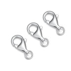 925 Sterling Silver Lobster Clasp for DIY Necklace Bracelet Jewelry Making, Double Spring Clasp with Closed Jump Rings, Necklace Extender Clasp Connector Bracelet Extension (Style 6) - style: Style 6