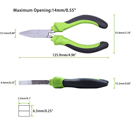 SPEEDWOX Mini Flat Nose Pliers - 5 Inch Fine Pliers for Jewellery Making, Beading, Jewelry Repair & Crafts - style: Flat Nose Pliers