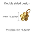 Xeahung 20 Pcs Double Sided Flower Charms Bulk for Jewelry Making Gold Flower Pendant for Bracelet Necklace Earrings Keychain DIY Crafts Crafting Christmas Birthday Gifts - color: Gold
