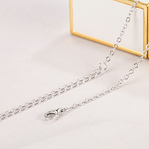 Dankadi Italian 925 Sterling Silver Necklace For Women 0.9mm Box Chain 1.3mm Rolo Chain O-Chain Lobster Claw Clasp - Pendant Chain - 16 "18" 20 "22" 24 "26" Jewelry Gift - color: O - Chain, size: 20 inches