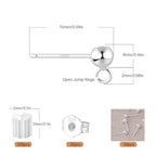 50PCS Silver Ball Earring Posts Hypoallergenic Earring Studs Ball Ear Pin with 925 Sterling Silver Post for DIY Jewelry Making Findings - color: B Style-Silver Smooth Ball