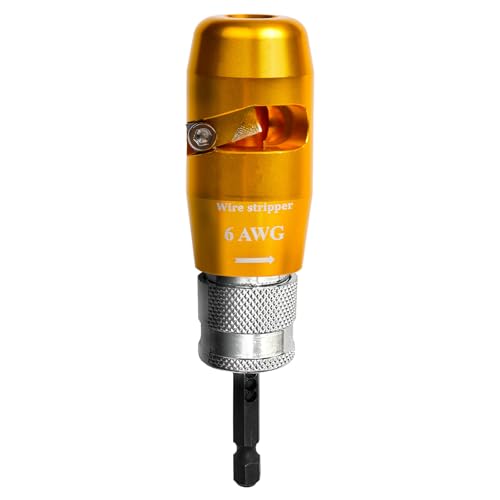 ANGELSWORD 6 AWG Wire Stripper for Drill, Wire Stripping Tool, Professional Electrician Tool, The Perfect Companion for Power Drill - size: 6 AWG