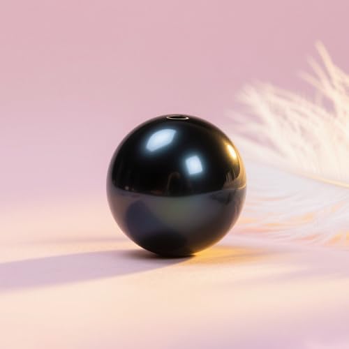 Laopottbeads 230 Pcs Black 12MM Pearl Beads for Jewelry Making Round Pearl DIY Kit for Bracelets, Earrings, Necklaces & Anklets - color: Black, size: 12 mm, 230 pcs
