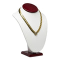 Novel Box Cherrywood/White Stand Jewelry Necklace Display 7.5x4x11 Inches - Freestanding Travel Necklace Holder Stand - Necklace Mannequin Organizer Stands - Necklace Displays Large - color: Rosewood/White, size: Large