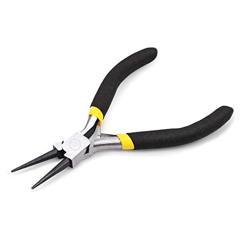 Mini Round Nose Pliers for Jewelry Making Smooth Jaw 5 Inch Wire Looping Pliers Wire Bending Pliers Jewelry Making Tool Precision Handcraft DIY Hand Tool for Wire Looping Wrapping Beading - size: Round Nose