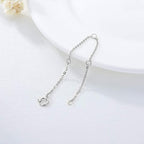 14K Gold Chain Extender for Women, Yellow Gold/White Gold/Rose Gold Adjustable Gold Necklace Anklet EXtension Chain, Available in 2/3/4 Inch - color: White Gold, size: 3 Inch
