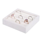 uxcell Stackable Jewelry Storage Tray, Jewelry Tray Drawer Organizer, Small Display Box for Earrings, Necklaces, Rings and Bracelets, White - color: White