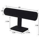 T-Bar Bracelet Holder,Bracelet Display Stand For Selling,Jewelry Organizer Watch Rack For Show (Black Velevt) - color: Black Velvet