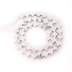 8mm Natural Howlite Gemstone Faceted Clovers Beads Four-Leaf Spacer Loose Beads for DIY Jewelry Making Beads - color: Howlite