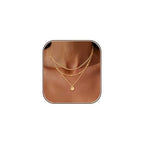 Layered Necklaces for Women, Dainty 14K Gold Plated Circle Peadant Chain Necklace Set Simple Paperclip Stacked Necklaces for Women Trendy Gold Jewelry - color: set3