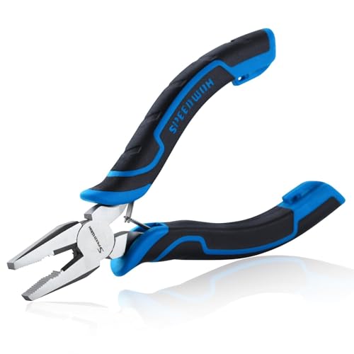 SPEEDWOX 5-Inch Mini Combination Pliers for Jewelry Making Mini Lineman's Plier with Cutter Jewelry Plier Screw Extractor Pliers Screw Removal for Cutting Wire Pulling Nails - style: Combination Pliers