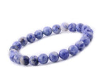 Natural Stone Beads 100pcs 8mm Blue White Sodalite Round Real Stone Beading Loose Gemstone Hole 1mm DIY Charm Smooth Beads for Bracelet Necklace Earrings Jewelry Making (Blue White Sodalite, 8mm) - color: Blue White Sodalite, size: 8mm