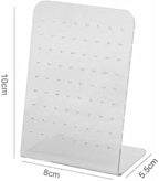 2Pcs Earrings Stand Display, 72 Holes Acrylic Earring Holder Organizer, Ear Studs Jewelry Storage Display, Rack Showcase Earrings Display, Stand Earring Storage