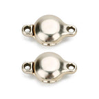 Brass Made Round Magnetic Clasps Stronger Magnetic Closure for Necklace Bracelet and Chain Keep Your Jewelry Secure 10 Sets/lot - size: 11mmx20mm & Matt Gold Tone