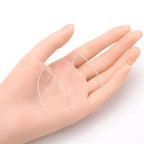 100pcs Adabele Hypoallergenic Tarnish Resistant Marquise Earring Hooks 45mm Long V Shape Silver Ear Wire (Wire 0.7mm/21 Gauge) for DIY Earrings Jewelry Making BF247-1 - color: Silver
