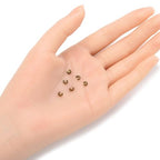 100pcs Crimp Bead Knot Cover End Caps 3mm (0.12 Inch) Small Antique Bronze Plated Copper Brass for DIY Craft Jewelry Making CF118-3 - color: Antique Bronze, size: 3mm (0.12 inch) - 100pcs
