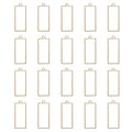 uxcell 25Pcs Alloy Open Bezel Pendants, Rectangle Hollow Frame Pendant Geometric Open Back Frame Pendant for Resin Jewelry Making Earrings Necklace Bracelet DIY, Red Gold - color: Red Gold Tone, size: 1.93 x 0.8 inch