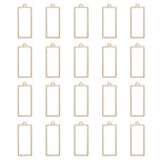 uxcell 25Pcs Alloy Open Bezel Pendants, Rectangle Hollow Frame Pendant Geometric Open Back Frame Pendant for Resin Jewelry Making Earrings Necklace Bracelet DIY, Red Gold - color: Red Gold Tone, size: 1.93 x 0.8 inch