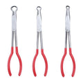 3 Pieces 11'' Long Nose Pliers Set, Cricle Plier O-shape Tip Craft Repairing Tool(0.2/0.5/0.7in) - size: 3 Pcs Cricle Plier-Red