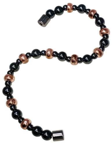 Copper and Magnetic Hematite Bracelet - size: 9.5 Inches