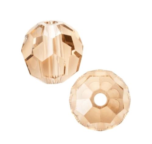 100pcs Adabele Austrian 4mm (0.16 Inch) Small Faceted Loose Round Crystal Beads Light Peach Pink Compatible with 5000 Swarovski Crystals Preciosa SS2R-418 - color: Peach/Pink, size: 4mm Small (100pcs)