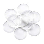 Craftdady 50Pcs Transparent Glass Cabochons 39.5-40mm Clear Glass Flat Back Dome Tile Half Round Cabochon Covers for Photo Pendant Jewelry Making - color: Transparent Clear, size: 40mm Round
