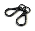 10 Pcs Heavy Duty Swivel Lobster Claw Clasps 3/8 Inch Push Gate Snap Hooks Trigger Clips for Handbag Purse Keychain - color: Matte Black
