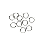 The Beadsmith Soldered Jump Rings – 6mm, Silver Plated, 19-Gauge (1.062mm) Wire Thickness, 144 Pieces – Findings for Making Keychains, Charms, Chain Mail and Body Jewelry - color: Silver, size: 6mm - 19 Gauge